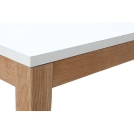 Miliboo Design-Esstisch ausziehbar Weiß Füße Holz L180-260 DELAH