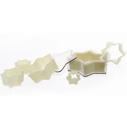 SCHNEIDER Ausstechersatz aus Nylon, Stern, Keksausstecher aus Nylon, 7-teiliges Set, glatt