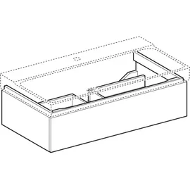 Geberit Xeno2 88x22x46,2cm, matt/greige, mit Schublade
