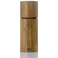 AdHoc Salz-/Pfeffermühle Acacia manuell, elegante Holzmühle mit Keramikmahlwerk in zwei Größenvarianten 14 cm