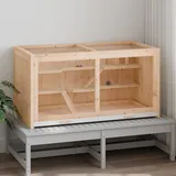 vidaXL Hamsterkäfig 104x52x54 cm Massivholz Tanne