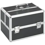 vidaXL Koffer Kosmetikkoffer 22x30x21 cm Schwarz Aluminium schwarz