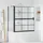 vidaXL Bad-Duschschirm Schwarz und Transparent 116 x 68 x 128 cm