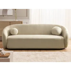 s-style möbel 3-1 Garnitur Bouclé 3-Sitzer + 1-Sitzer Beige