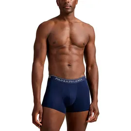 Ralph Lauren Boxershorts einfarbig marineblau M 5er Pack