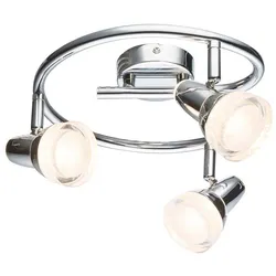 LED Decken Lampe Leuchte Metall Chrom Glas Kristalle Beleuchtung Schlaf Zimmer