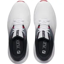 FootJoy Flex White/Navy/Red 42.5 Herren, Golfschuhe / Weiß - 42.5