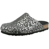 aniston shoes Clog ANISTON SHOES, Damen, Gr. 42, anthrazit, silberfarben, Filz, Glitzermuster, Schuhe Clog, Clog, Hausschuh, Homeslipper - NEUE KOLLEKTION