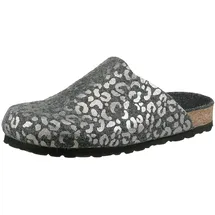 aniston shoes Clog ANISTON SHOES, Damen, Gr. 42, anthrazit, silberfarben, Filz, Glitzermuster, Schuhe Clog, Clog, Hausschuh, Homeslipper - NEUE KOLLEKTION