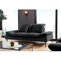 W.SCHILLIG 2-Sitzer enjoy&MORE, Sitztiefenverstellung, Füße schwarz pulverbeschichtet, Breite 202 cm schwarz