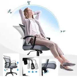 VOUNOT Bürostuhl ergonomisch Grau