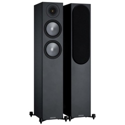 MONITOR AUDIO Bronze 200 (6G) Standlautsprecher schwarz [Paar] Stand-Lautsprecher (nicht zutreffend, 120 W, Standlautsprecher, 1 Paar, inkl. robuster Füße mit Spikes und Gummifüßen, inkl. abnehmbarer Lautsprecherabdeckungen) schwarz