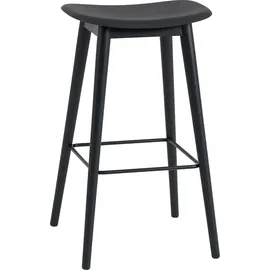 Muuto Fiber Barhocker 75 cm, schwarz