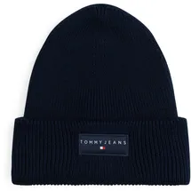 Tommy Hilfiger Tommy Jeans Herren TJM Linear Beanie AM0AM13666, Blau, Einheitsgröße, Blau (Dark Night Navy), Einheitsgröße - Einheitsgröße