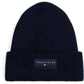 Tommy Hilfiger Tommy Jeans Herren TJM Linear Beanie AM0AM13666, Blau, Einheitsgröße, Blau (Dark Night Navy), Einheitsgröße - Einheitsgröße