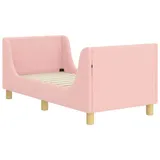 vidaXL Kinderbettgestell mit Kopfteil Rosa 70 x 140 cm Schafstoff 42010845