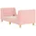 vidaXL Kinderbettgestell mit Kopfteil Rosa 70 x 140 cm Schafstoff 42010845