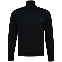 GANT Herren Pullover - CLASSIC COTTON ROLLERNECK, Strickpullover, Rollkragen, Baumwolle Schwarz XL