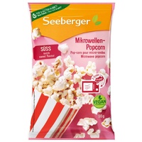 Seeberger Mikrowellen-Popcorn süß mit Sonnenblumenöl 24x90g