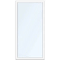 Terrassentür 100 x 200 cm, Kunststoff Profil IDEAL 4000, 1000 x 2000 mm, Weiß, einteilig Dreh-Kipp-Beschlag, 2-fach Verglasung