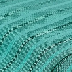 Outdoor-Gewebe "Porto", Streifen türkis-color, 150 cm breit