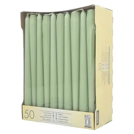 Papstar Leuchterkerzen 25 cm jadegrün 50 St.