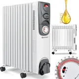 Kesser KESSER® Ölradiator - Elektrische Heizung 2500W Öl Radiator Elektroheizung Mobil Timer Lüfter Abschaltautomatik stufenlose Temperaturregelung