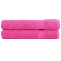 vidaXL SOLUND Handtuchset 2-tlg. rosa