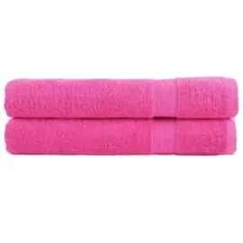 vidaXL SOLUND Handtuchset 2-tlg. rosa