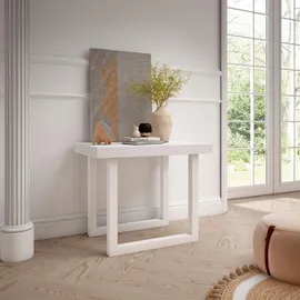 SKRAUT HOME Ausziehtisch 222 x 73 x 90 cm weiß/grau