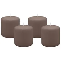 Kopschitz Kerzen Stumpenkerze 4 St. Mocca Ø 100 mm