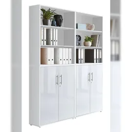 moebel-dich-auf TABOR 11 Büroschrank 80 x 40 x 180 weiß