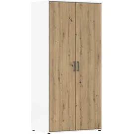 Rauch Wäscheschrank VOYAGER 93 x 194 x 53 cm Grau/Weiß