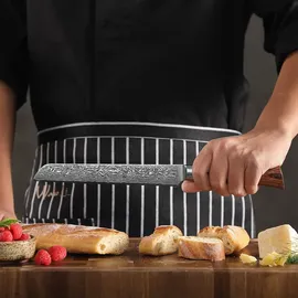 Wakoli EDIB Pro Brotmesser I 20cm Klinge I Pakkaholzgriff