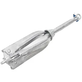 vidaXL Klappanker 12 kg Feuerverzinktes Gusseisen Silber
