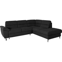 sit&more Ecksofa Sorano L-Form, wahlweise mit Bettfunktion und Bettkasten schwarz