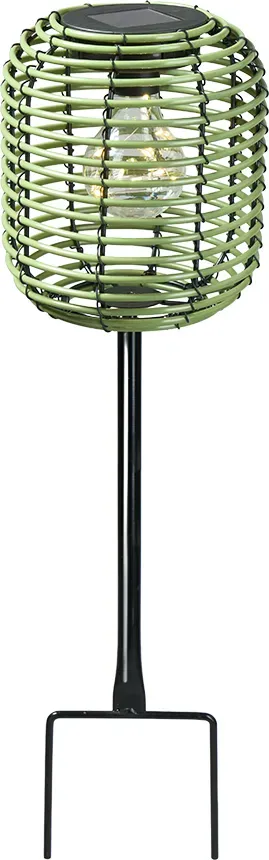 Solar Laterne D15H53cm am Stab Metall/Kunststoff zum Stecken Outdoor  - grün