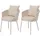 Mendler HWC-P89 Gartensessel 56 x 71 x 71 cm creme 2 St.