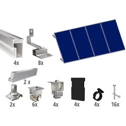 Prior PV Schrägdach-Montageset 4 Solarmodule