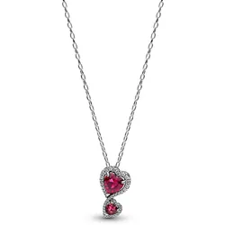 Pandora 393658C01-60 Damen-Silberkette Rote Halo Herzen
