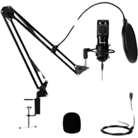 Gear4U RGB Streaming Microphone Schwarz Studio-Mikrofon,