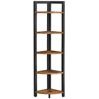 VASAGLE 5 stufiges Bücherregal, Aufbewahrungsregal, multifunktionaler Eckregal