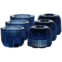 Villeroy & Boch Kerzenständer-Set Fleur Glas Blau