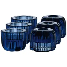 Villeroy & Boch Kerzenständer-Set Fleur Glas Blau