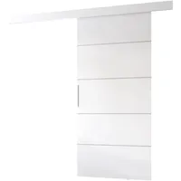 MINIO go for it - Schiebetür Komplettset CLEAN B, 96 cm Breit, Schiebetüren, Wandmontage, Schiebetürsystem, Zimmertüren - Weiss Matt