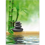 Artland Glasbild »Spa Konzept Zen Basaltsteine«, Zen, (1 St.), grün