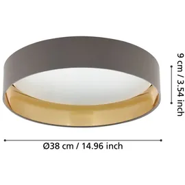 EGLO LED-Deckenleuchte Maserlo 2 Cappuccino-Gold