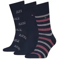 Tommy Hilfiger Socken (3 Paar), mit auffälliger Musterung TOMMY HILFIGER Navy 39-42