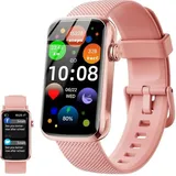 Smartwatch für Damen und Herren, 1,47 Zoll HD Smartwatch, 110+ Sportmodi Smart Watch mit Schlaf/SpO2/24H Herzfrequenzmesser, wasserdicht IP68 - Rosa