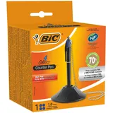 BIC 4 Farben Kugelschreiber mit Kette & Ständer 4 Colours Counter Pen, schwarz (5103460)
